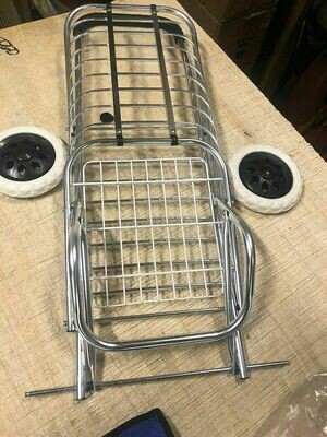 Aluminum Alloy Foldable Shopping Trolley Folding Portable Lightweight with A Bag