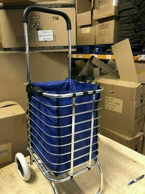 Aluminum Alloy Foldable Shopping Trolley Folding Portable Lightweight with A Bag