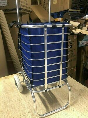 Aluminum Alloy Foldable Shopping Trolley Folding Portable Lightweight with A Bag