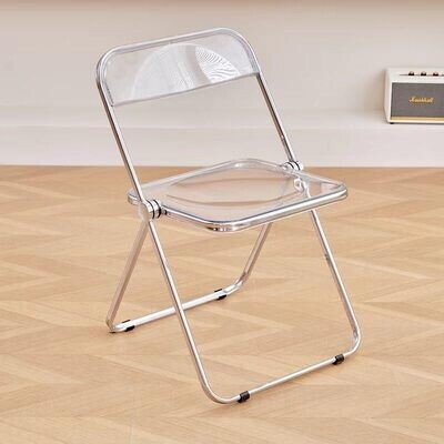 Suprills Luxury Modern Acrylic Folding Chair Transparent Clear Folding office