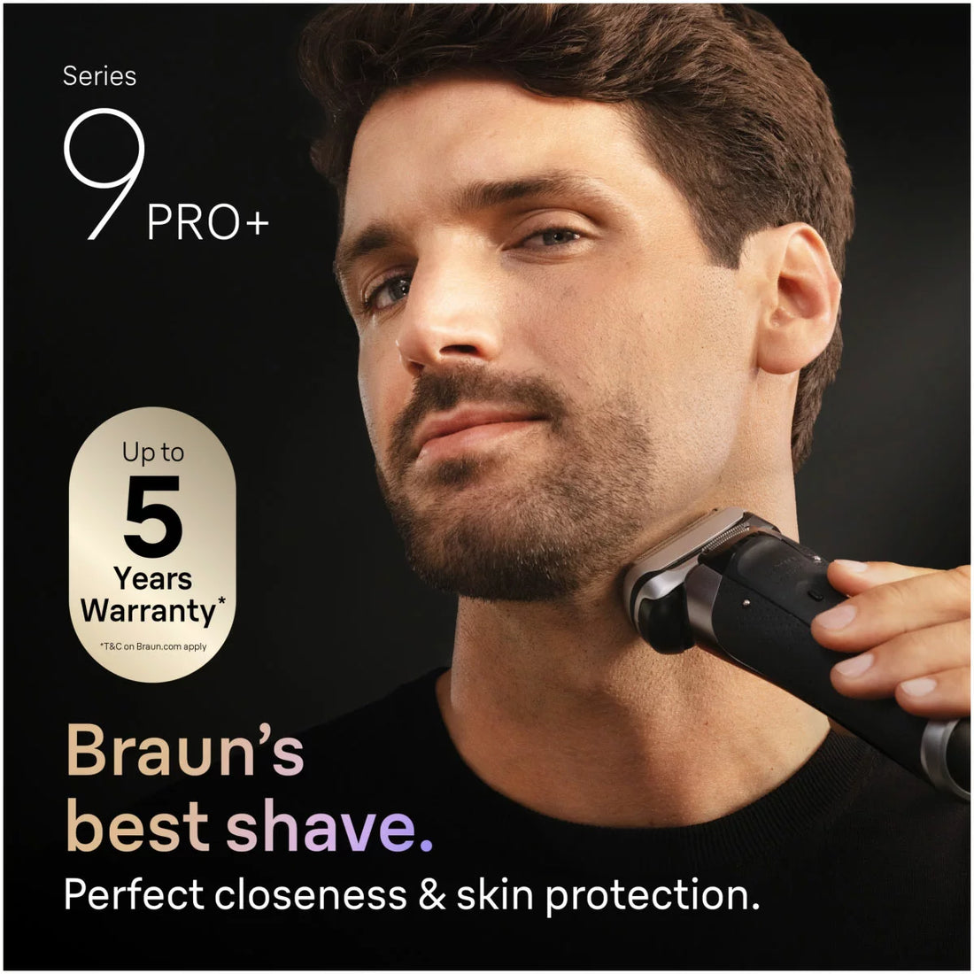 Braun 9675cc Series 9 Pro+ Shaver with Cleaning & Power Case in Grey