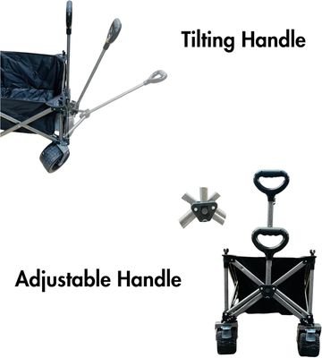 Folding Trolley 160L, Camping Garden Beach Trolley with Table Top 120kg weight