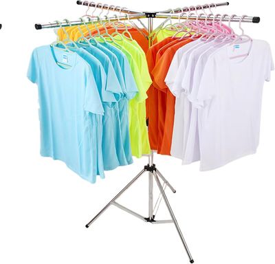 Folding Clothes Airer Adjustable Portable 4 ARM Dryer Rail Hanger