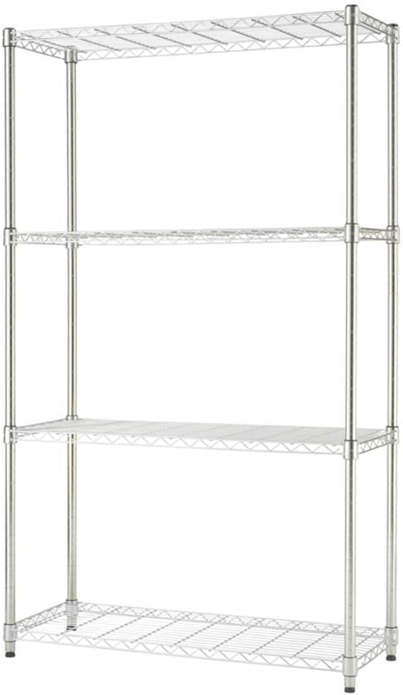Trinity 4 Tier Stainless Steel Wire Shelving Unit – 635 kg Max Load Capacity