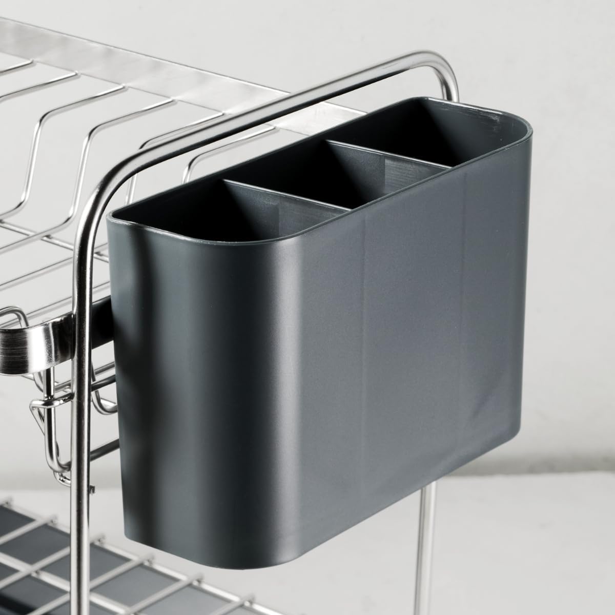 Tramontina 2 Tier Stainless Steel Dish Rack – Modern Kitchen Drainer with Drainboard
