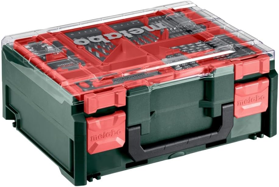 Metabo SB 18 L Combi Drill Kit – 18V Hammer Drill with 2 x 2.0Ah Batteries & 78-Piece Accessory Set (614053940)