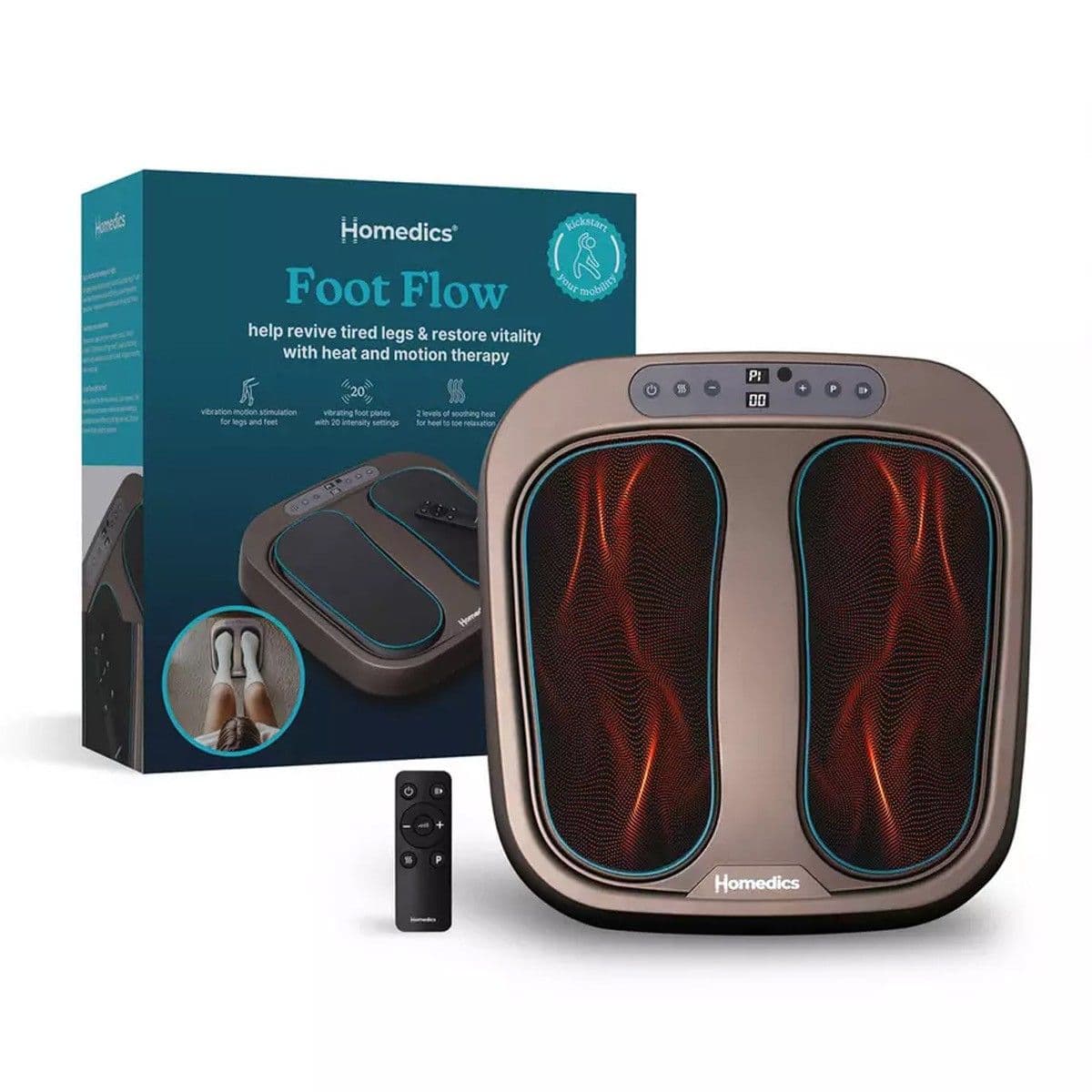 Homedics Foot Flow Mobility Booster Circulation Machine PSL-2000H-EB