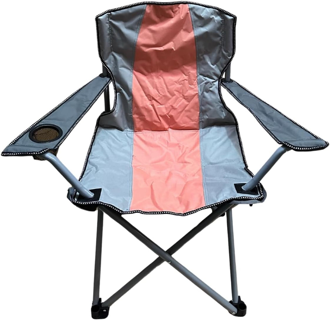 Oversized Camping Chair with Cup Holder – Heavy Duty Portable Folding Outdoor Chair (325 lb Capacity)