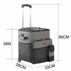 Suprills 32 Litre Rolling Cooler with Cart cool bag foldable Grey and Black