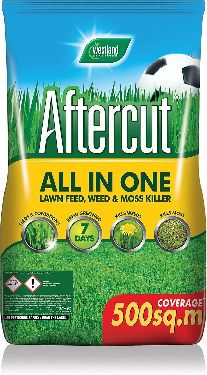 Westland Aftercut All in One Lawn Feed, Weed and Moss Killer 500m