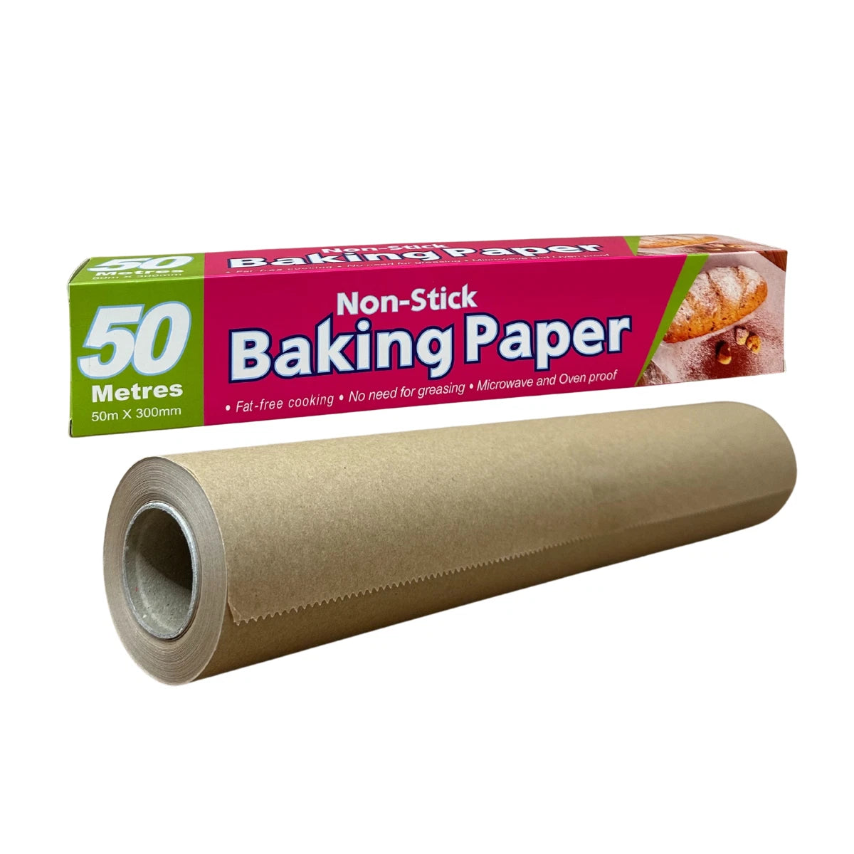 Baking Paper 50m Roll Greaseproof Parchment Non Stick Oven Safe