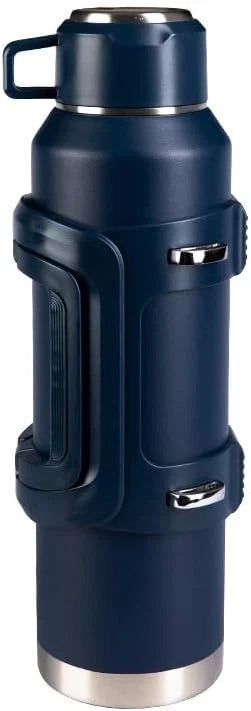 1.8L Stainless Steel Vacuum Insulated Bottle with Handle & Strap, Hot & Cold