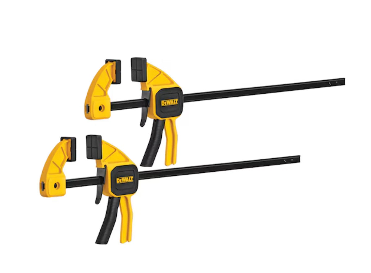 DeWalt 300mm 30cm 12" Black One-Handed Medium Trigger Clamp 2 Pack DWHT0-83158