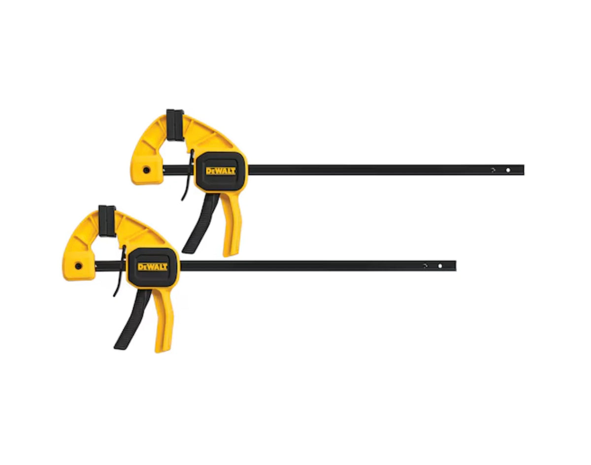 DeWalt 300mm 30cm 12" Black One-Handed Medium Trigger Clamp 2 Pack DWHT0-83158