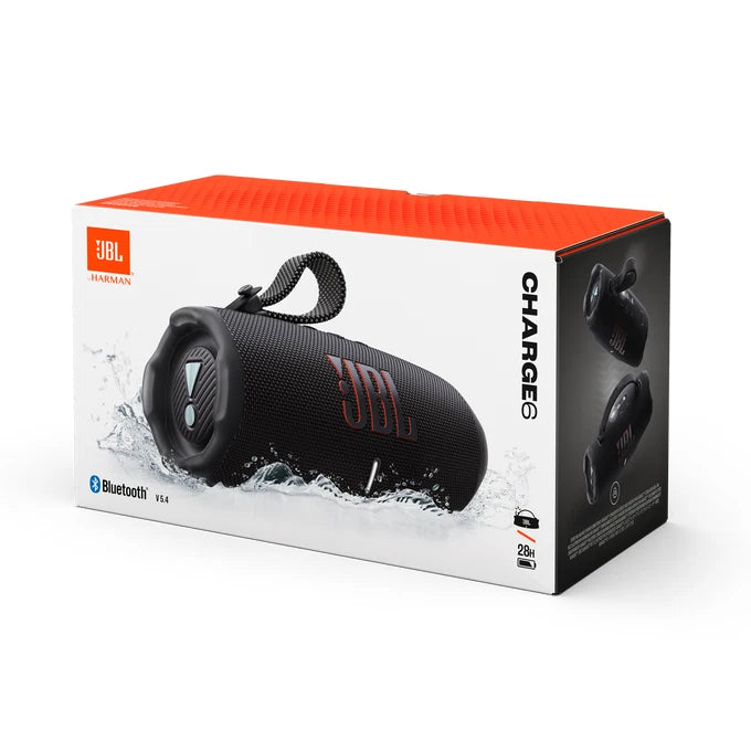 JBL CHARGE 6 - Portable Waterproof Bluetooth Speaker AI Sound Boost - Black