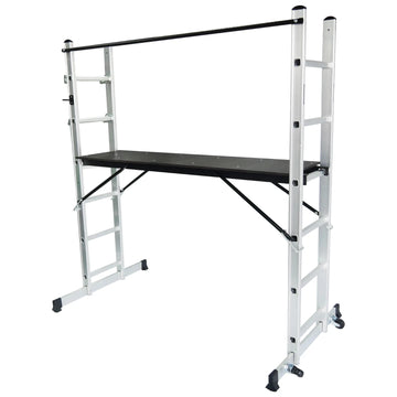 1.70M Platform Ladder Combination Scaffold Multi Purpose Aluminium Work 3 in 1