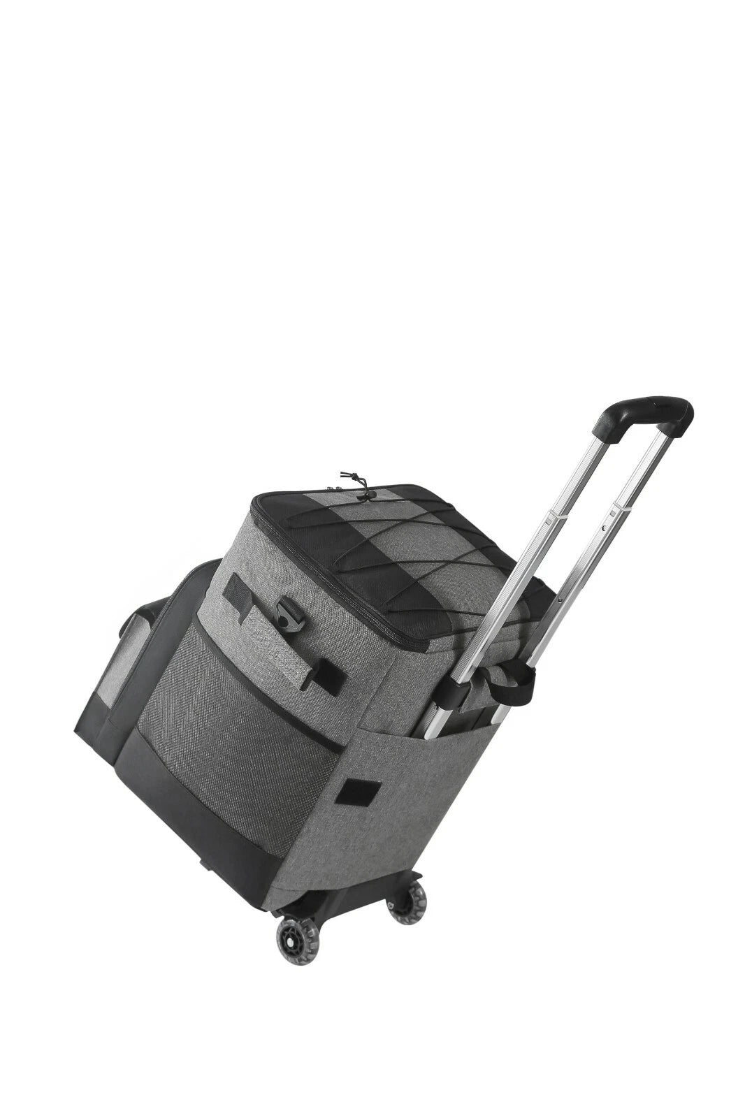 Suprills 32 Litre Rolling Cooler with Cart cool bag foldable Grey and Black