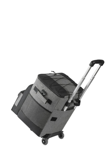 Suprills 32 Litre Rolling Cooler with Cart cool bag foldable Grey and Black